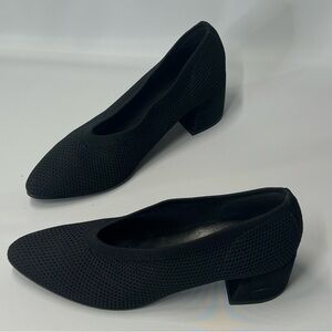 Gabby Recycled Stretch Knit Pump 9 1/2 2” Velvet heel Almond Toe